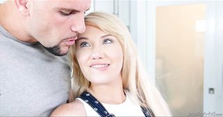 blue-eyed blonde jerking and