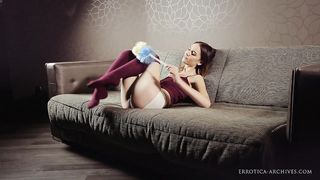 perfect young housewife cleaning