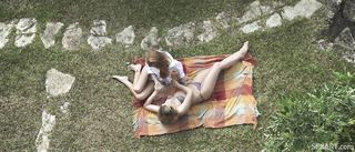 two sexy babes are