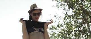 sexy long-legged tourist black