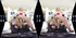 Tattooed blonde with awesome sexy body wearing sexy santa outfit kneels in front of guy's lap and gets into a threesome