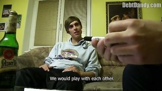 brunette guy moaning when