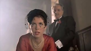 woman red dress gets