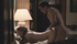 Naughty babe enjoys having sex with guy while bending over the bed.