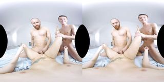 two guys pound slutty