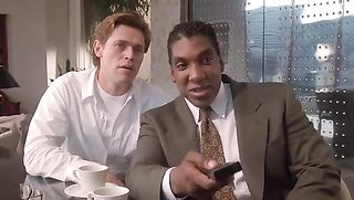 two guys are enjoying