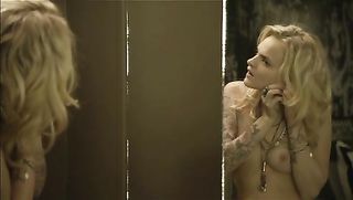 lovely blonde babe removes