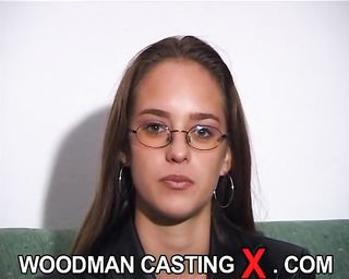 rough amateur brunette glasses