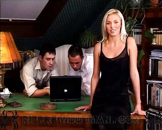 young anal threesome stockings