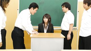 petite japanese teacher glasses