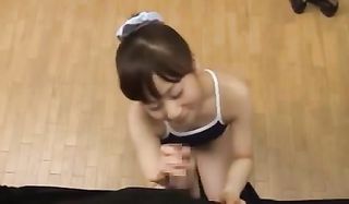 ponytailed japanese teen gym