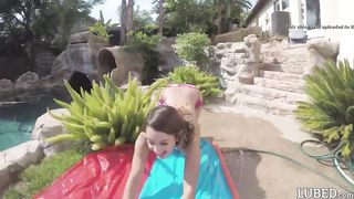 oiled brunette ready fucked
