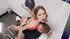 Nympho red head fucking in toilet