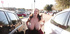 Teen slut exposes monster tits in public