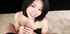 Japanese hottie in sexy black dress giving handjob