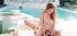 Hot redhead babe gives handjob