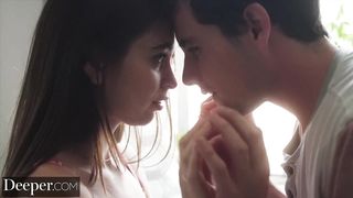 kinky teen gives handjob