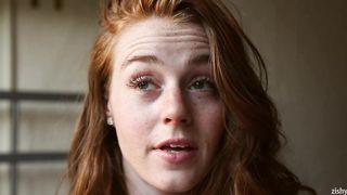 long-haired ginger teen enjoys