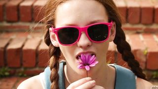 tiny ginger teen with