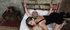 Well-dressed teen beauty strokes naked St. Nick