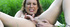 Babe's sensual strip and anal masturbation outdoors