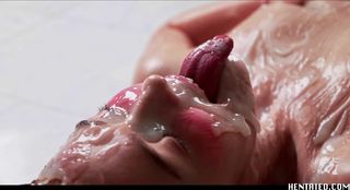 disturbing bukkake facial for