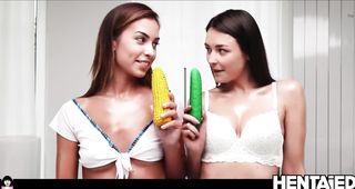 beautiful teen besties share