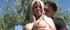 Hot big tits blonde sucks dick outdoor