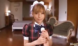 obedient cute maid with