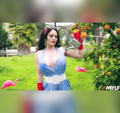 Expressive MILF shows off tits and talks frankly