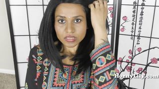 hot indian brunette showing