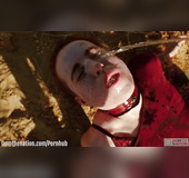 Redhead submissive gets cum in eyes and pissing in mouth