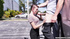 Small tits girl gets banged by a giant dude