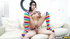 Nerdy chick blows and bangs stepbro while playing video games