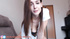 Russian chick teases with her tits while rubbing pussy
