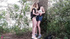 Tranny and blonde have outdoor sex after a day at a beach