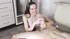 Brunette is using a sex toy for a pleasurable handjob