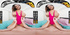 VR sex fun with a gorgeous brunette in a swimsuit