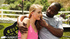 Small tits blonde bounces on stepdad's BBC outdoors