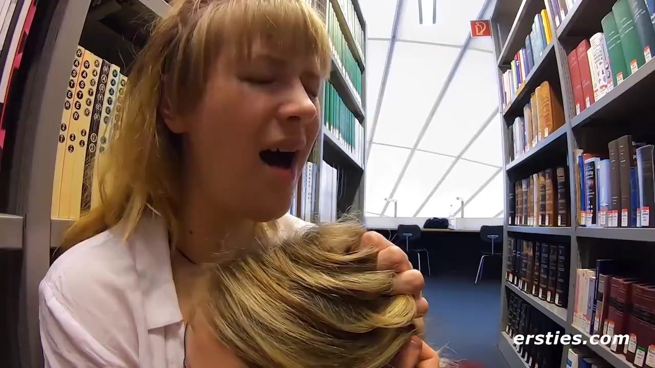 Amateur German Blondes Have Lesbian Sex In Public Library - YOUX.XXX