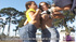 Depraved teen cuties flashing tight bodies on sunny day