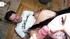 Cock-hungry brunette takes two cocks in POV-style threesome scene
