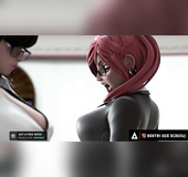 Redhead secretary blows hung shemale & gets fucked in adult cartoon