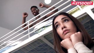 sweet latina girl receives