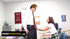 Girl blows hung man & jumps on big cock in classroom