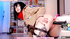 Shaved brunette teen showing sweet pussy