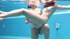 Small tits brunette teen eating pussy