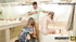 Tattooed blonde mommy drilled