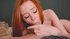 Petite redhead female orgasm masturbates