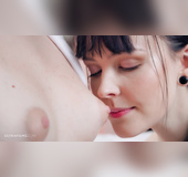 Brunette russian teen eating pussy